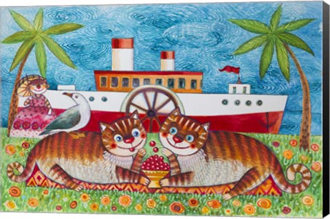 Framed La Mer  Qu'on Voit Danser.. Print