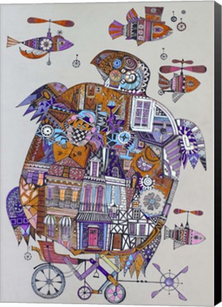 Framed Turtle 3 Print