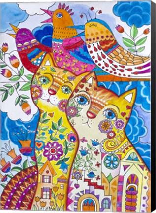 Framed Summer Magic Birds Print