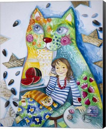 Framed Sunflower Seeds Print