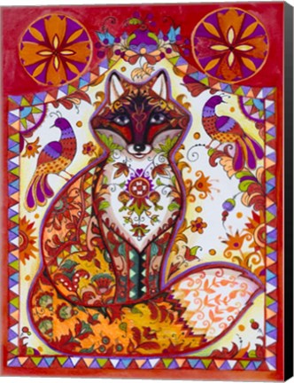 Framed Fox Folk Print