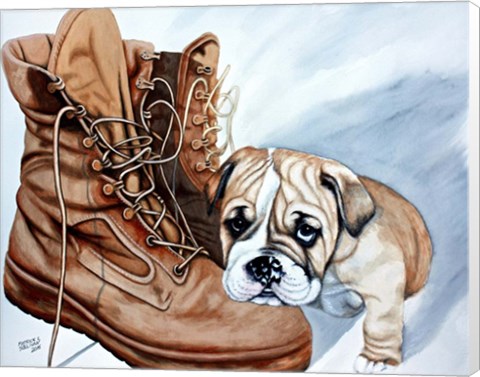 Framed Boots Bulldog Print