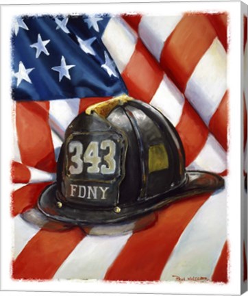 Framed 343 FDNY Print