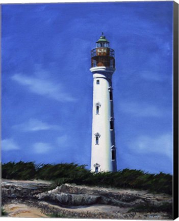 Framed Aruba Lighthouse Print