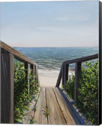 Framed Beach Walk Way Print