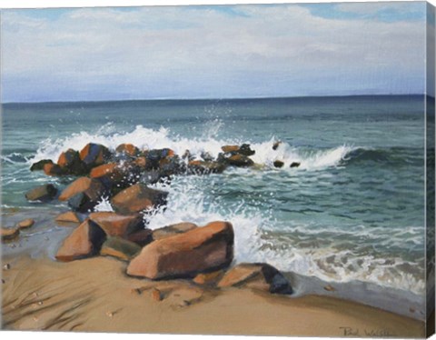 Framed Block Island Wave Print