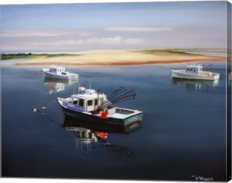 Framed Cape Cod Fishing Boats Print