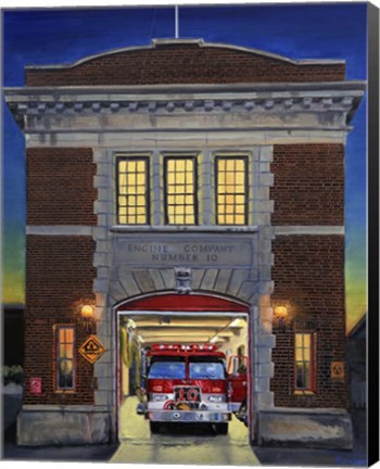 Framed Engine Company 10 Print