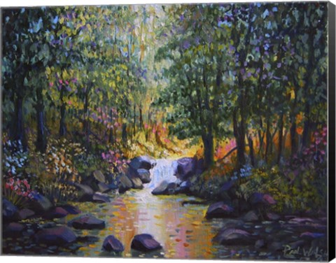 Framed Wooded Stream Print