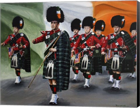 Framed FDNY Bagpipe Band Print