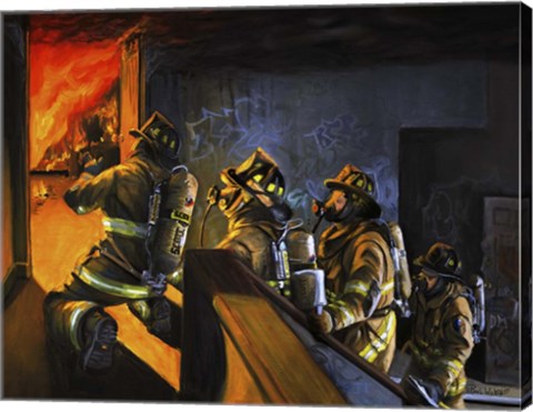 Framed Fire Floor Print