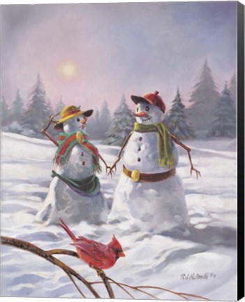Framed Mr And Mrs Snow 2010 Print
