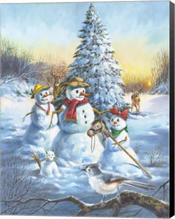 Framed Snow Bird Print