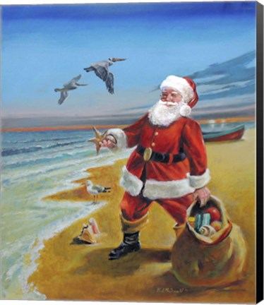 Framed Santa 2 Print