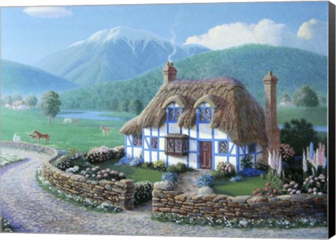 Framed Country Cottage Print