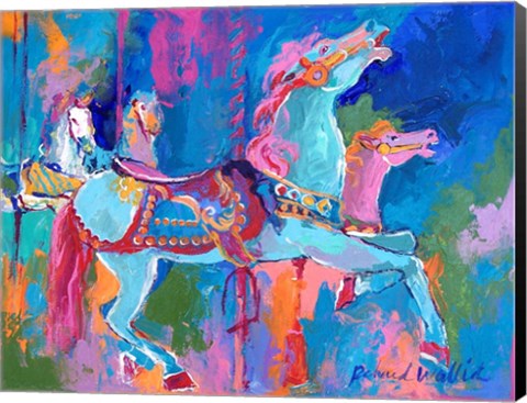 Framed Carousel Horse 1 Print