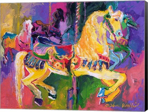 Framed Carousel Horse 2 Print