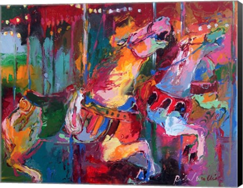 Framed Carousel Horse 4 Print