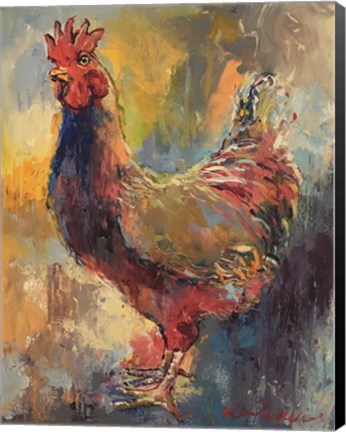 Framed Rooster 1 Print
