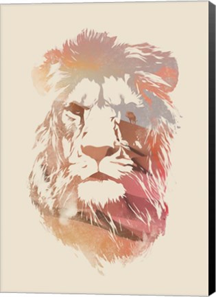 Framed Desert Lion Print