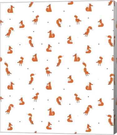 Framed Winter Foxes Print