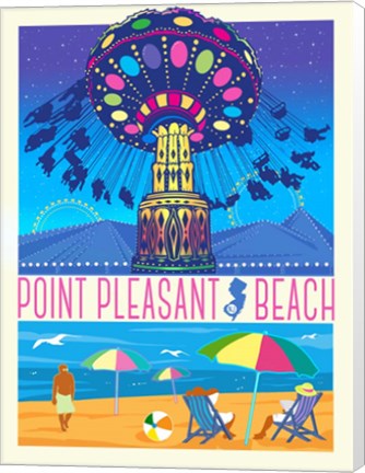 Framed Point Pleasant Beach Print