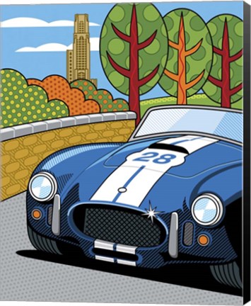 Framed Pittsburgh Vintage Grand Prix Print