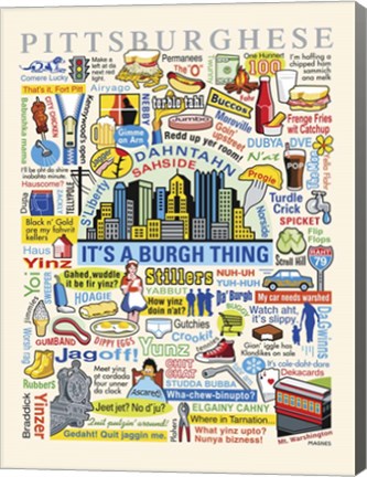 Framed Pittsburghese Print