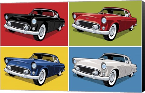 Framed 1956 Thunderbird Classic Car Print