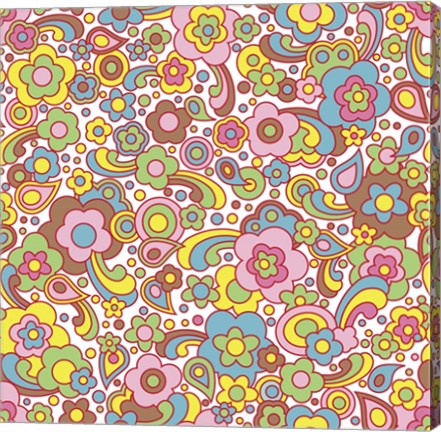 Framed Paisley Pattern On White Print