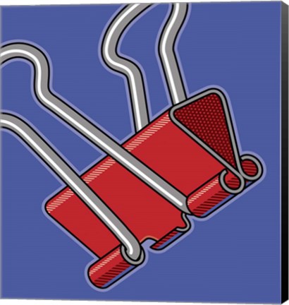 Framed Paper Clip Office Supply Print