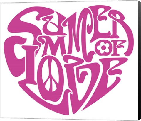 Framed Summer Of Love Heart Print