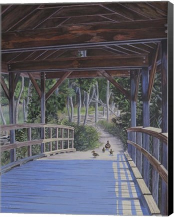 Framed Duck Crossing Print