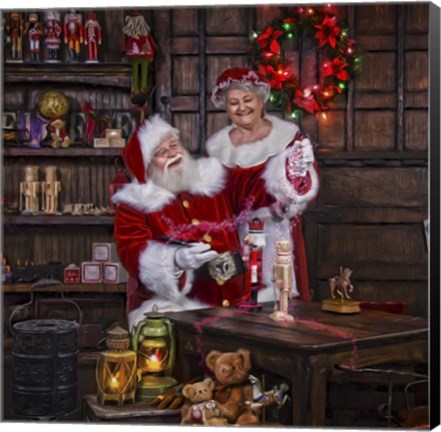 Framed Magic Paint With Mrs Claus Print