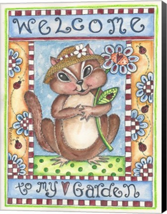 Framed Welcome To My Garden Print