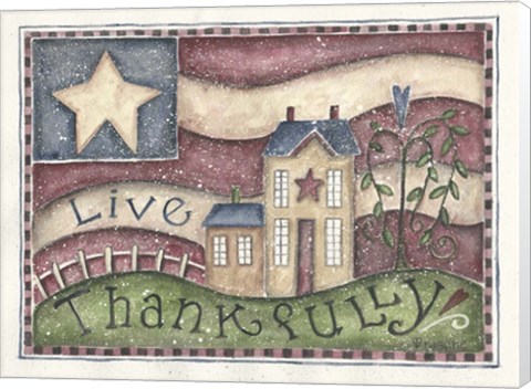 Framed Live Thankfully Print