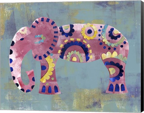 Framed Boho Elephant 4 Print