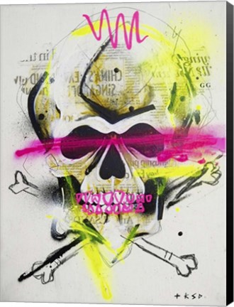 Framed Skull 3 Print