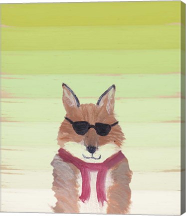 Framed Hipster Fox Print