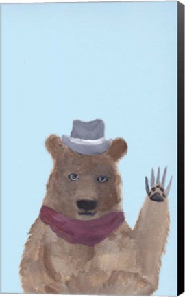 Framed Hipster Bear Print