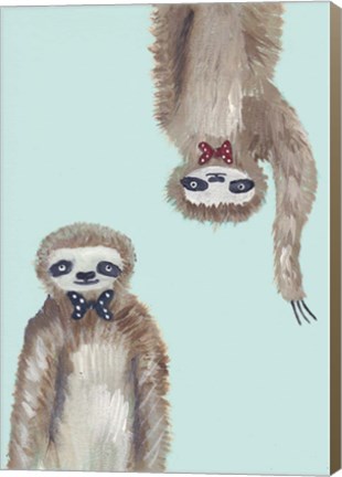 Framed Hipster Sloths Print
