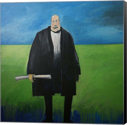 Framed Man With The Plan Print