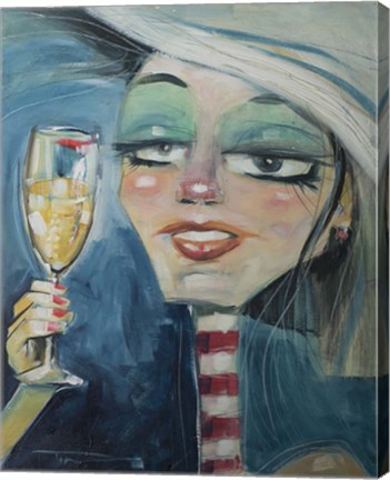 Framed Trixie With Champagne Print