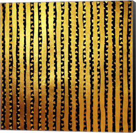 Framed Golden Tribal Vertical Print