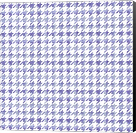 Framed Purple Watercolor Houndstooth Print