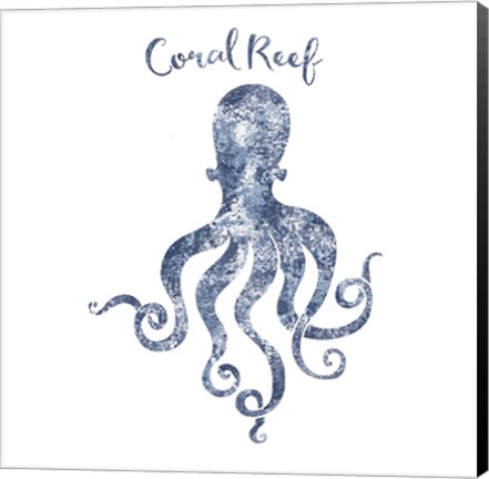 Framed Octopus Coral Reef Print