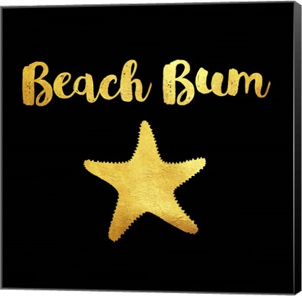 Framed Beach Bum In Black Print