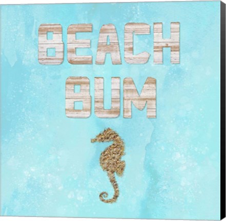 Framed Beach House Beach Bum Print