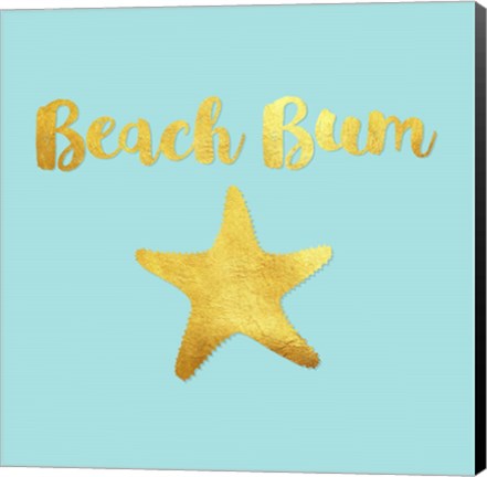 Framed Ocean Blue Beach Bum Print