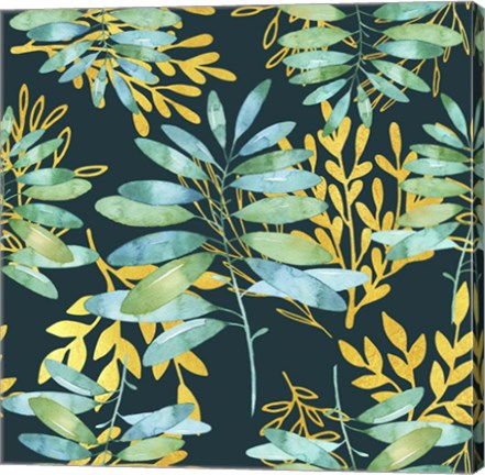 Framed Golden Summer Pattern Print